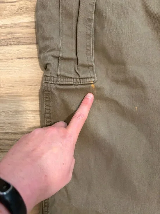 Wrangler Straight Fit Olive Khaki Tan Cargo Pants – Size 34 x 30 - Picture 2 of 5